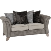 Grace 2 Seater Sofa Silver/Grey Fabric